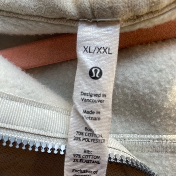 Lululemon Women's Half-Zip Cream Scuba Pullover Hoodie - Picture 4 of 4